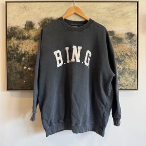 Anine Bing Black Crewneck Sweater
